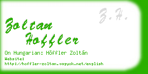 zoltan hoffler business card