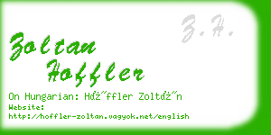 zoltan hoffler business card